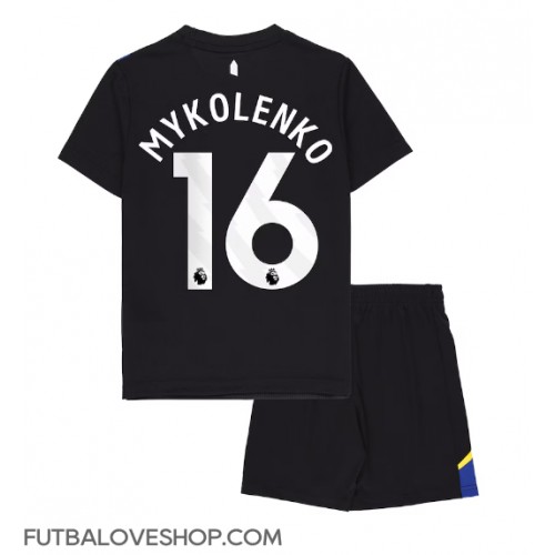 Dres Everton Vitaliy Mykolenko #16 Tretina pre deti 2025-26 Krátky Rukáv (+ trenírky)